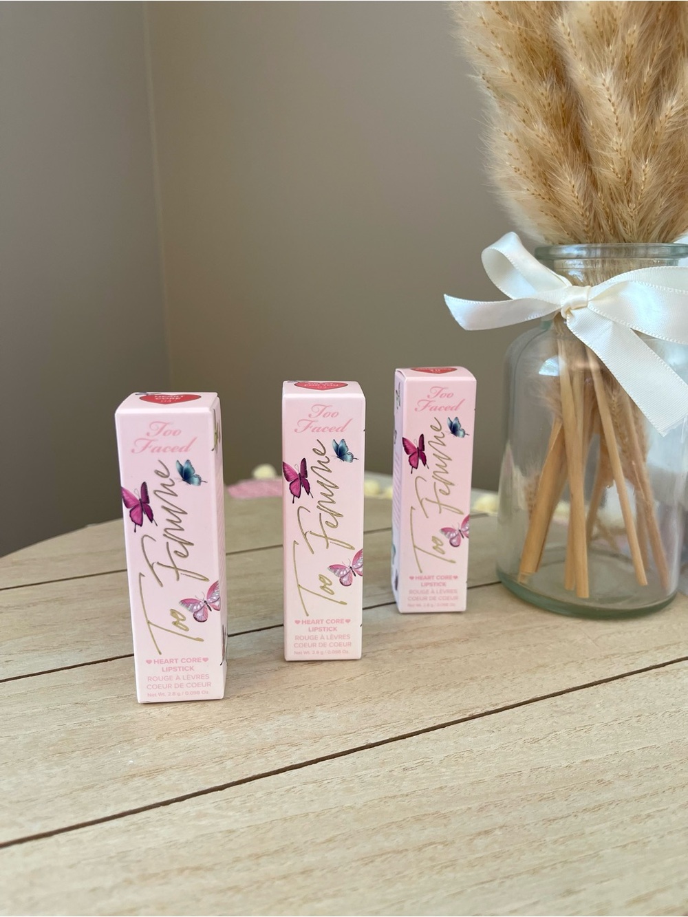 Too Faced Too Femme Heart Core Lipstick – Multiple – New & BNIB